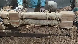 Beautiful 😍 making in Master pillar kharat railing step🪵🪓🪚📌