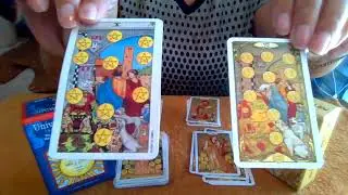 mini tarot decks, PENTACLES cards, silent review, comparison, pocket decks
