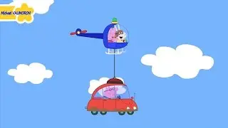 DADDY PIG GETS STUCK IN MUDDY PUDDLE   Peppa pig Cartoon for kids
