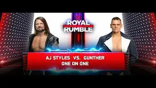 AJ Styles vs Gunther   Royal Rumble Match