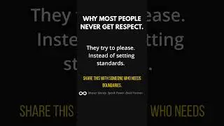Pleasers get liked. Leaders get respected.#RespectFirst #PowerDynamics #BoundariesMatter
