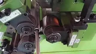 Automatic cnc rebar steel bar bolt screw spoke threading rolling machine
