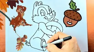 How To Draw Chip - Chip and Dale Drawing Step by Step