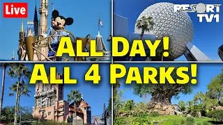 🔴REPOST: All Day - All 4 Walt Disney World Parks - Live Stream - Part 1
