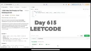 Day 615: LeetCode Problem 1458. Max Dot Product of Two Subsequences  -Swift