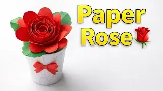 Easy Paper Rose Flower in Cup 🌹 | Simple Paper Craft for Beginners
