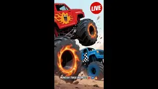 Live - ROBLOX  red truck vs blue truck