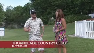 Megan Talks With Matt Hamilton At At Thornblade Country Club