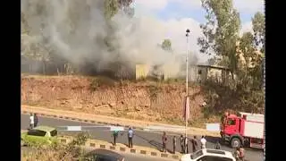 Fire at CENTRAL POLICE station in Nairobi