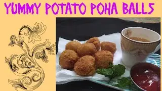 कुरकुरे आलु - पोहा के बाॅल्स |  instant crispy poha potato balls | Easy snack time recipe||