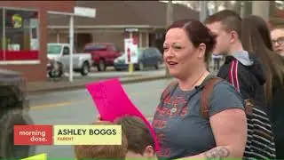 Parents protest against not to install metal detectors in schools