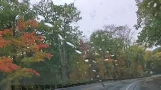 Scenic Autumn Drive in Upstate New York Catskill Mountains