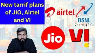 New tariff plans of Jio, Airtel and VI.  #airtel #jio #vodafoneidea
