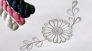 Very Cute And Easy Flower Embroidery Design | Beginners Friendly Tutorial 