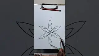 Geometric flower design | #drawing #art #reels #creative #artist #shorts #geometric #diy