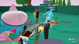 Five Gun Gameplay &ndash; Fortnite Simpsons Moe's 5 Gun Mythic Weapon Showcase & Drop Location Guide