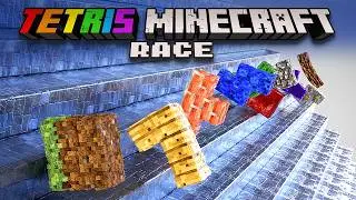 Tetris Minecraft Softbody Race Simulation