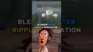Blender Water Ripple Simulation 😍 #shorts #blender #memes