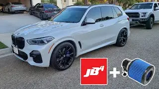 2020 BMW X5 40i with JB4 + BMS Intake at WOT