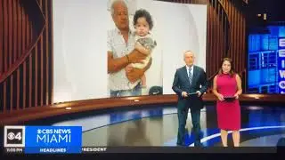 WFOR CBS News Miami at 11pm open August 7, 2025
