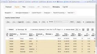 Entering Employee Work Hours in Cloud Based Canadian Payroll