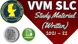 VVM SLE 2021-22 Detailed Study Material (PDF) || bit.ly/vvmsle || Igniting Indian Tech-eez