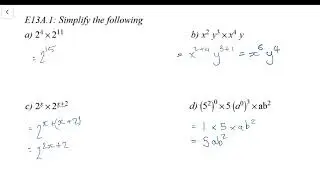 13A - The index laws