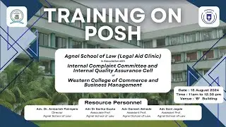 Training Session on POSH | Agnels School of Law in Association with IQAC of WCCBM | WCCBM SANPADA