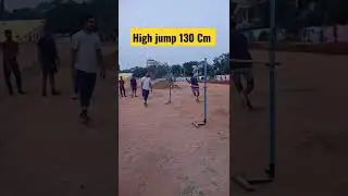 Telangana si events practice high jump.