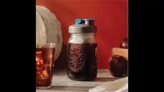 County Line Kitchen Glass Cold Brew Coffee Maker with Lid - Wide Mouth, 2 Quart