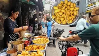 Guntur is famous for Evening Snacks | MIRCHI BAJJI | ONION PAKODA | Punugulu #indianstreetfood 