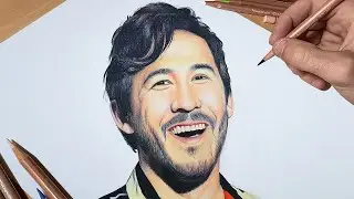 Color Drawing Markiplier [Mark Edward Fischbach] - Colored Pencil Drawing Timelapse | Watch Us Draw