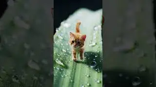 A microscopic size cat #kidsvideo #trendingshorts #cat #catvideos