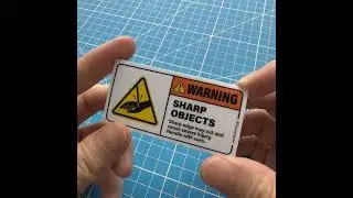 Sharp Objects. Sharp Cut Injury. Handle with Care. Awas Bahaya. Malaysia Premium Waterproof Sticker.