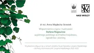 NASI WIELCY: arch. Stefan Rogowicz - spotkanie wspomnieniowe w Pałacu na Wyspie