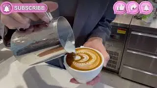 Professional Latte Art Tutorial: Winged Tulip (Business Casual Aesthetic)