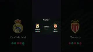 Real madrid vs Monaco #football #realmadrid #monaco #livescore
