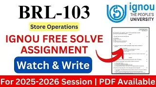 IGNOU BRL-103 E 2025-2026 Solve Assignment | IGNOU Free Solve Assignment 2025-2026 | IGNOU |