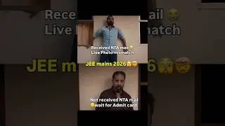 Photo verification Update Of NTA🤐NTA urgent update😑jee mains 2026 #jee#nta
