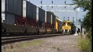 Vintage CNW@Elmhurst,IL NEW C44-9W and 2 GP7s/SD50