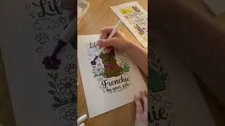 ASMR Frenchie Bulldog Coloring Session | Dog Coloring Video| Color With Me Adult Coloring
