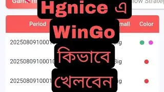 Hgnice এ Wingo কিভাবে খেলবেন। Hgnice Wingo full tutorial 2025। Hgnice / Hgzy BD।