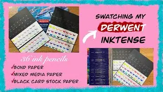 Swatching my Derwent Ink Tense