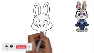 How to Draw Judy Hopps easy drawing | Zootopia