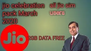 Jio celebration pack 2020 March