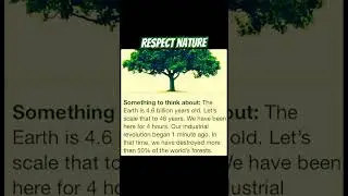 Respect mother nature. 🌲