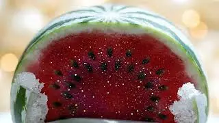 Glass Cutting Frozen Watermelon ASMR 🍉 #ai #satisfyingvideo #asmr #asmrsounds #trendingshorts