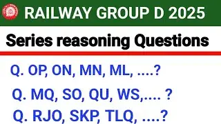 Alphabet letter series reasoning Questions latest questions , exam approach se solutions #groupd2025