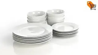 Best Amazon Basics 18-Piece Kitchen Dinnerware Set, Plates, Dishes, Bowls, Service for 6 - White