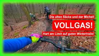 Vollgas auf den Hometrails im Winter. Schnell, trocken, spaßig! Giant Reign e+